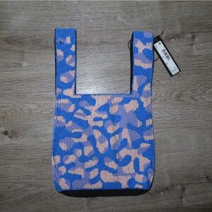 Sam Edelman Blue Pink and Purple Beaded Shoulder Tote Bag